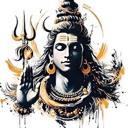 MagJet Artistic Shiva Wall Sticker - 45x45 cm, Peel and Stick Modern Lord Shiva Vinyl Decal, Spiritual Hindu God Decor for Home & Meditation Spaces-image-1
