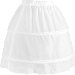 Other Girl Crinoline 2 Hoop A-Line Petticoat Under Skirt Dress Accessory Short White For Kids Woman-picture-18