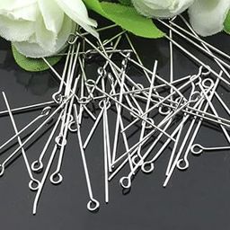 Tia Crafts Eye pins for Jewellery Making/Crafts/Earrings - Pack of 300 pcs (Silver)-image-27