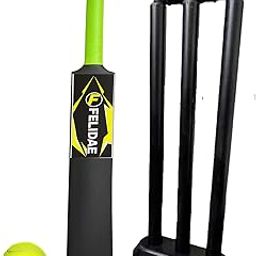 FELIDAE (Size – 3) PRO KidsZone Heavy Grade Strong Plastic Cricket Bat with Wicket Set & 1 Tennis Ball for Kids (Size 3, Age 6-10 Year Old Kids), Strong Plastic-image-94