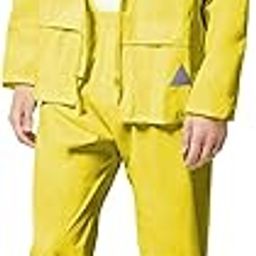 Mens Heavyweight Waterproof Rain Suit (Jacket & Trouser Suit) (S) (Neon Yellow)-image-51