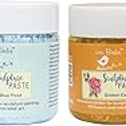 Sculpture Paste 160gm for Sculpture Painting, 3D Flowers, Relief Art - Snow Spread, Gold Canary, Blue Frost, Rose Blush (Pack of 4)-picture-26