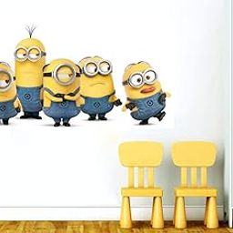 Sticker Cart™ Minions Teases Sticker (Size :- 76 X 41 cm) | Wall Sticker for Living Room/Bedroom/Office and All Decorative Stickers-image-25