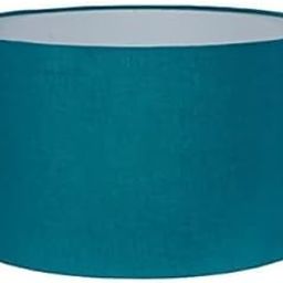 Lamp World Lamp Shades Cotton Fabric Modern Design 12" Inches Burlap Crafts Table & Floor Lamps (Blue)-picture-15