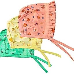 Soft Cotton Caps Gift Set for New Born Baby (Multicolor, 0-6 Months)-Pack of 3 (Assorted)-18