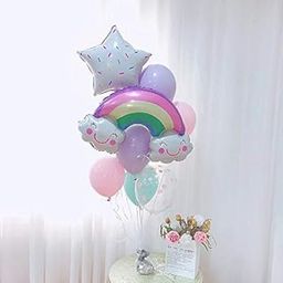 Pop the Party Rainbow Foil Balloon,1 Polka Dot and Star Balloon for Decoration,Baby Shower(Pack of 9) (Rainbow Foil Balloon Set)-image-22
