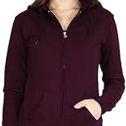 hrikshika fashion HRIKSHIKA FAISHON Women's Cotton Plain Hooded Neck Full Zipper Sweatshirt Hoodies-picture-3