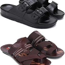 Men's Rover Lightweight Comfortable| Slides|Clogs| Sandals with Adjustable Back Strap for Men Combo-Combo(AD)-3115-3127-10 -P2-picture-2