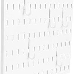 CHILDWEET 1set Pegboard Storage Organizer Strong Bearing Capacity Wall-Mounted Plastic Hole Board Rack for Kitchen Bathroom and Entryway Includes Shaped Hooks-image-57