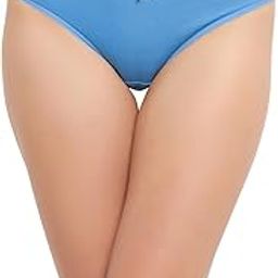 Women's Cotton Low Waist Outer Elastic Bikini Panty in Blue-image-10
