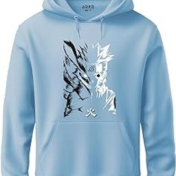 Mens Hoodies with Naruto Uzumaki Anime Printed, 100% Cotton 340GSM Warm & Soft Fabric.-image-28