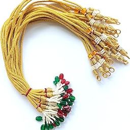6 Pieces Metal Brass Pearl Necklace Back Rope Dori for Silk Thread Jewellery Terracotta and Quilling Jewelry-picture-16