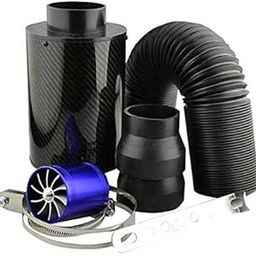 AutoTrends 1 Set Car Air Filter Intake Modification High Flow of Pure Carbon Fiber Air Black-24