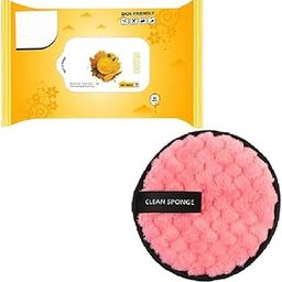 Facejewel Breathing Cleansing Moisturising & Soothing Ubtan Wet Wipes With 1pcs Makeup Remover Pads (25 Wipes)-image-97