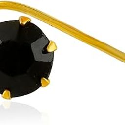 Gold plated brass round shape cz fashion nose pin for girls women(ACNT013940123456)-image-98