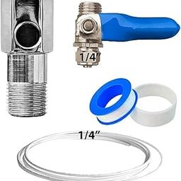 AQUALIF RO Stainless Steel Inlet Valve/Connector, 1/4" (6mm) Connection, Teflon Tape with 1/4" Pipe for RO/UV/Water Filter Purifier (DV Set)-image-86