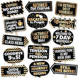 Party Propz Retirement Photo Booth Props for Retirement Party and Decorations (Multicolour, 15 Pieces)-image-28