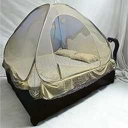 Al Sunnah No-Base Mosquito Net for King Size Double Bed – Foldable (6.5 x 6.5 ft) (Golden, 6.5 x 6.5 ft)-image-23