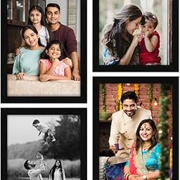 ArtX Customised Canvas Photo Frame With Photo Upload, Personalised Photo Print With Frame for Living Room, Bedroom, Gift Item, 10x13 in 10x10 in, Set of 4, Horizontal-9