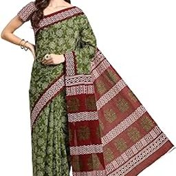 Pure Cotton Printed Mulmul Saree for Women with Blouse Piece-image-32