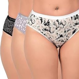cymrite Printed Cotton Panty Combo Set of 3 for Women | Soft Stretchable Skin Friendly Brief Panties for Ladies | Hipster Panty Underwear | Lingerie for Women Stylish Sexy-picture-42