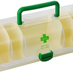 HOMIES INTERNATIONAL Small Separate Medication Carry Case with Handle - Plastic, White-image-45