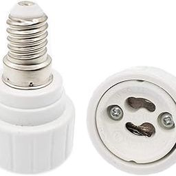 e-simpo ® 6 Pack E14 to GU10 Adapter, E14 to GU10 Lamp Base Converter, Ceramic, Z1107-27