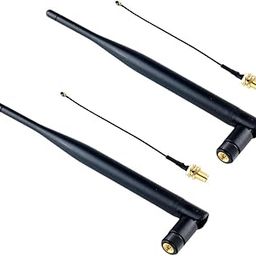 NISTECH 5dBi Whip Rubber Duck Omni Whip Antenna SMA Male with RG 1.13 SMA Female to UFL IPX IPEX Extension Cable 15cm for 2.4GHz 5GHz Dual Band WiFi Router 15cm- 2 Set-11