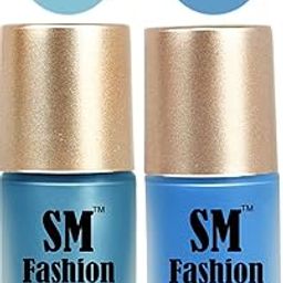 SM FASHION Nail Polishes, Sky Blue-Navy Blue Velvet Matte Nail Paint Combo Set of 2 Pcs 7ml each-image-95