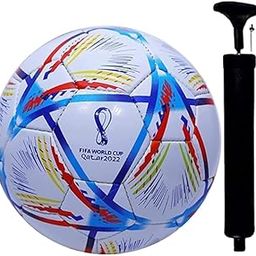VANSHIKA ENTERPRISE Football Size 5 Rubber Moulded Ball Pump & PIN, White, Size 5, 1 Set, 1 Item, Hard Ground Training Ball for Men/Women/Kids-image-90