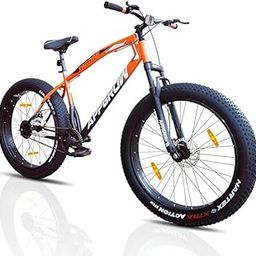 Appgrow Fat tyre Cycle in Jaguar Frame in Extra Fat Tyres of 26 * 400 with Front Suspension Fork with Dual disc Brakes in Single Speed-image-67