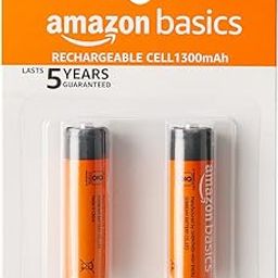 Amazon Basics AA Rechargeable Batteries | 1300 mAh with 1.2 V Power| Ni-MH Batteries (Pack of 2)-29