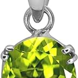 Gems Certified 5.25 Ratti Deluxe Quality Natural Peridot Stone Silver Plated Pendant/Locket 100% Gemstone by Lab Certified(Top AAA+) Quality-picture-14