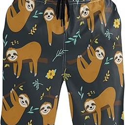 Hawaiian Men's Summer Beach Shorts Swim Trunks Sports Running Bathing Suits with Mesh Lining-image-73