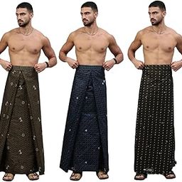 Brand Men's Cotton Stitched Printed Lungies - 2 Pcs Pack (Multicolour, Design May Vary, 2.00Mtrs) # Attractive Design & Colour # Ready To Wear #-image-27