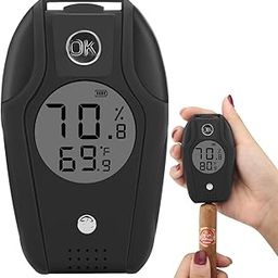 TISFA Digital Hygrometer and Thermometer, Temperature Humidity Gauge with Dual Sensors for Cigar Humidor, Plant, Greenhouse, Pet Reptile, Guitar-image-10