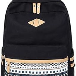 Women's Stylish I Print Backpack Shoulder Bag For Girls, Water Resistant Anti-theft Backpack, Women's College Girls (Black)-image-86