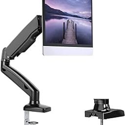SUPRHOME Monitor Stand With 360° Rotation (One-Year Warranty) Gaming Room Setup | Monitor Arm Desk Mount With Gas Spring Technology | Riser Stand For Desk | Organize & Elevate Your Workspace-image-57