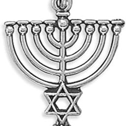 Menorah Charm Sterling Silver Candle Stick-image-27