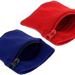 SAZ DEKOR 2Pieces Outdoor Sports Fitness Soft Wristband Sweatband Wallet Zipper Pocket-image-47
