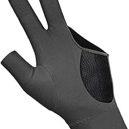 ATORSE Three Fingers Billiard Glove Non Slip Left Hand for Women Men Indoor Playing Gray-image-39