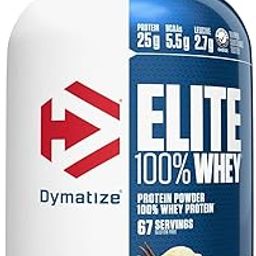 Dymatize Nutrition Elite 100% Whey Protein | Whey Protein Powder | Muscle Recovery | 25g Protein, 5.5g BCAA | Fast-Absorbing Protein | Gluten-Free | Blend with BCAAs & Glutamine | Gourmet Vanilla | 5 Lbs-9