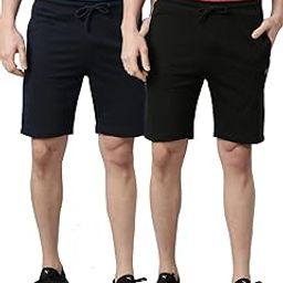 Bermuda Shorts for Men Pack of 2 Shorts for Men | Stretchable Shorts for Men with Side Pockets | Anti-Odour, Regular fit, Men’s Sports Shorts-image-52