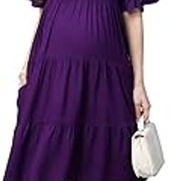 Women's Rayon Maternity Dress/Pregnancy Dress/Easy Breastfeeding Dress/Western Dress with Zippers for Nursing Pre and Post Pregnancy-image-23