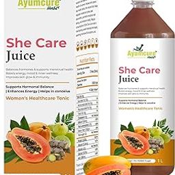 Ayumcure She Care Juice for Women | Supports Hormonal Balance, PCOS/PCOD Relief & Regular Cycles | With Ashok Chaal, Papaya, Daru Haldi, Bel Ka Fal, Amla, Giloy & Herbs | No Added Sugar | 1L-image-21