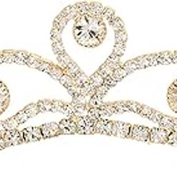 Girls Bridal Crystal Tiara features sparkling rhinestones and a secure comb pin, adding elegance and charm to weddings and special occasions effortlessly.-image-16