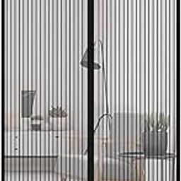 Magnetic Mosquito Net for Door, Auto-Closing Insect Screen, Black, 90 x 210 cm-image-4