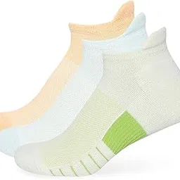 balenzia Athletic Collection Sports socks for Men with Breathable Mesh Knit- Made with Cotton and Spandex Athletic socks/Sports socks- Free Size (Multicolor)-picture-4