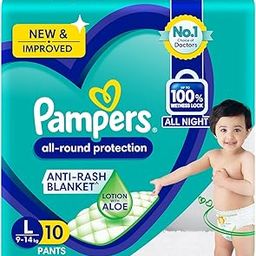 Pampers Complete Skin Comfort Pants, Anti-rash blanket, Lotion with Vitamin E & Aloe Vera, Large size baby diapers, 11 Count, 9-14 kg-image-125