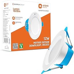 Orient Electric Motion Sensor Downlight - 12W, False Ceiling Required, Cut Out Dimension - 70mm, 1000 Lumens, 2.5KV Surge Protection, Wide Voltage Range - BIS Approved, Made in India-6